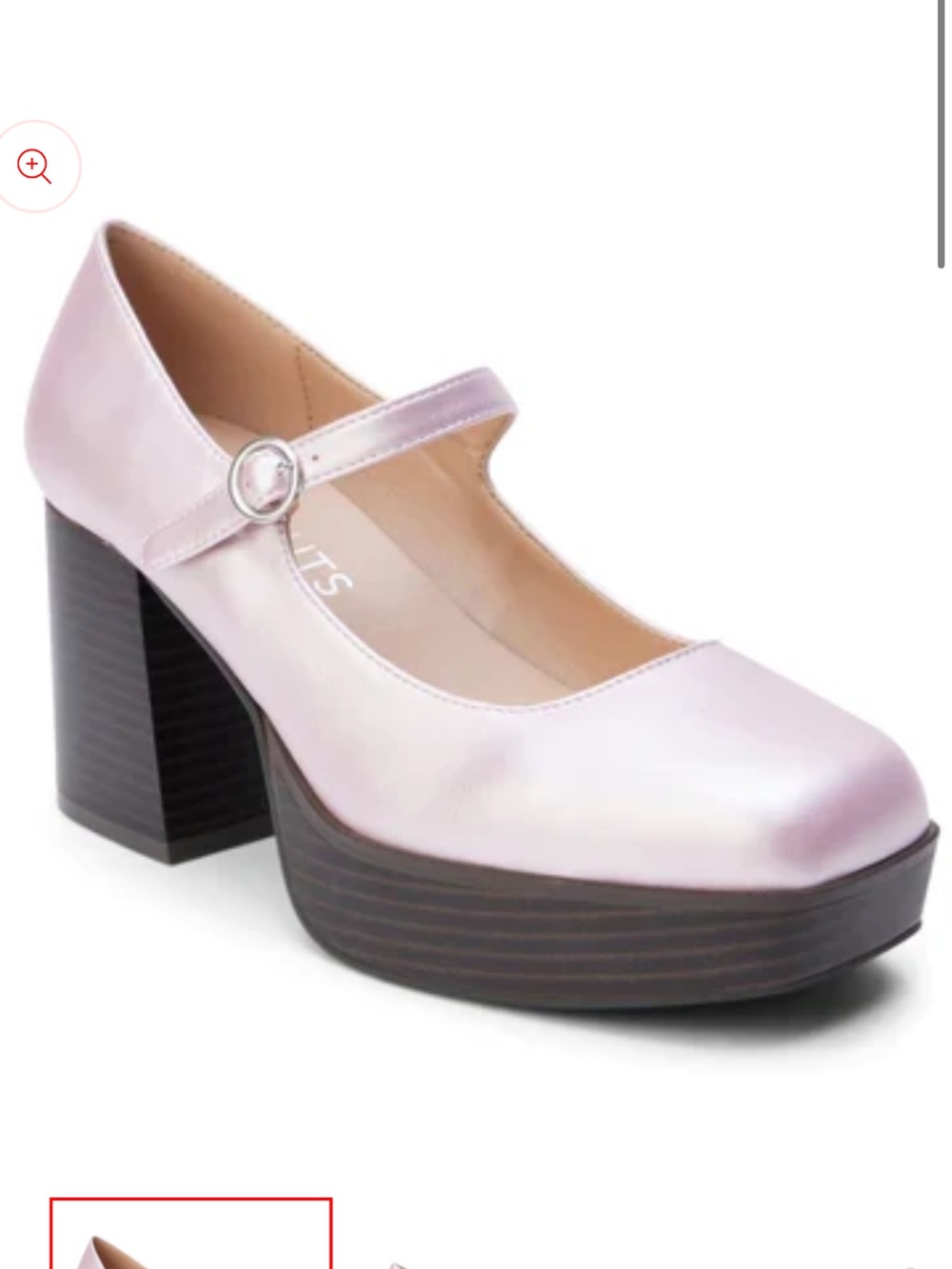 Matisse Matilda Platform Mary Jane Heels Rose Metallic Sz 7
